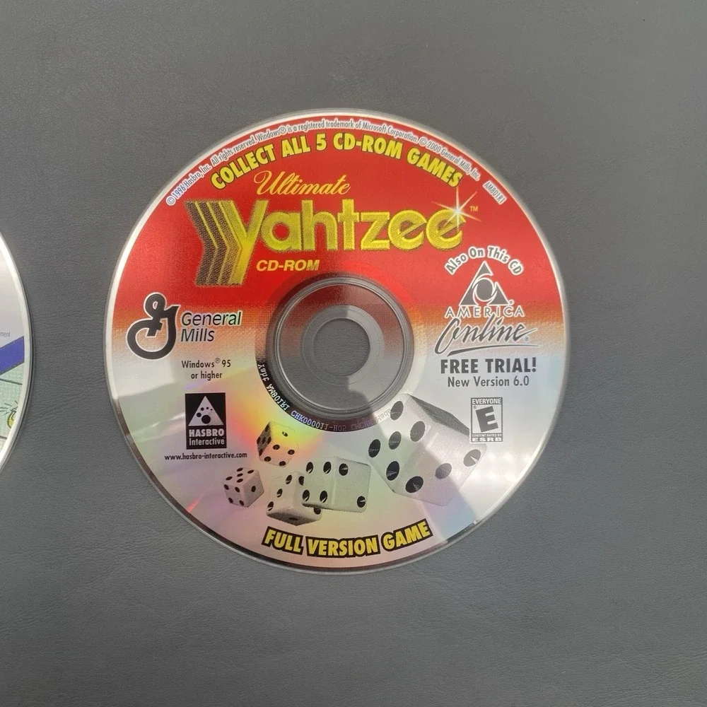 Monopoly & Ultimate Yahtzee CD-ROM PC Game Lot General Mills Cereal Promo 2000